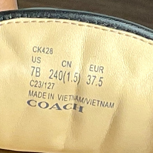 COACH HEIDI Black Quilted Dressy Comfort Leather Loafer Size 7 - Picture 6 of 14